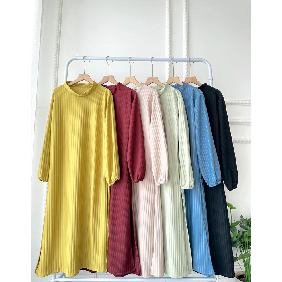 KODE NZA713 NAJWA - Kimia Long Tunik / Tunik Wanita Panjang Belah samping