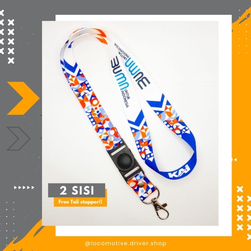 

LANYARD PT KAI GANTUNGAN ID CARD PT KERETA API INDONESIA 2 SISI
