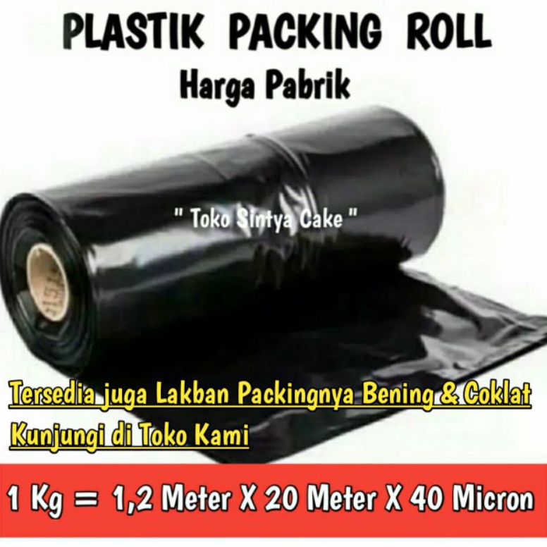 

el Keren.. Plastik Packing Hitam Roll/plastik olshop 1 kg Tebal Elastis 72