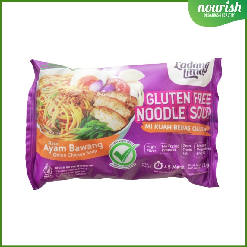 

TRHD0691 TEBUS MURAH Ladang Lima, Mie Kuah GLUTEN FREE Rasa Ayam Bawang No MSG 72 gram