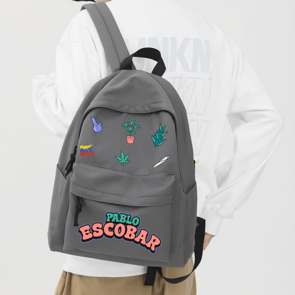 ✨12.12✨ Tas Ransel Sekolah Keren Motif PABLO ESCOBAR Weed Tas BackPack Laptop Distro Original MOREFL