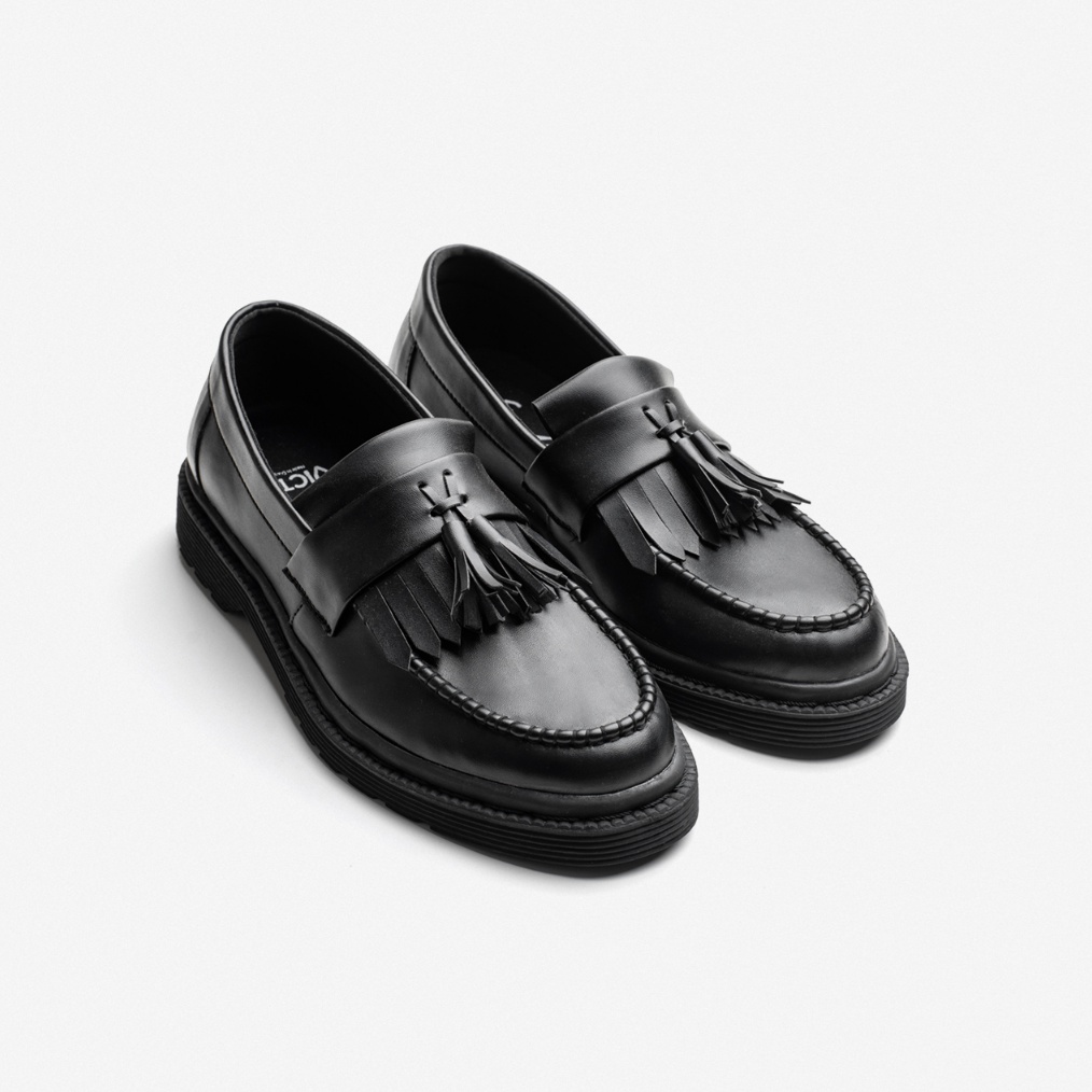 Stok terbaru VCTS - Loafers Adrian Tassel All Black 