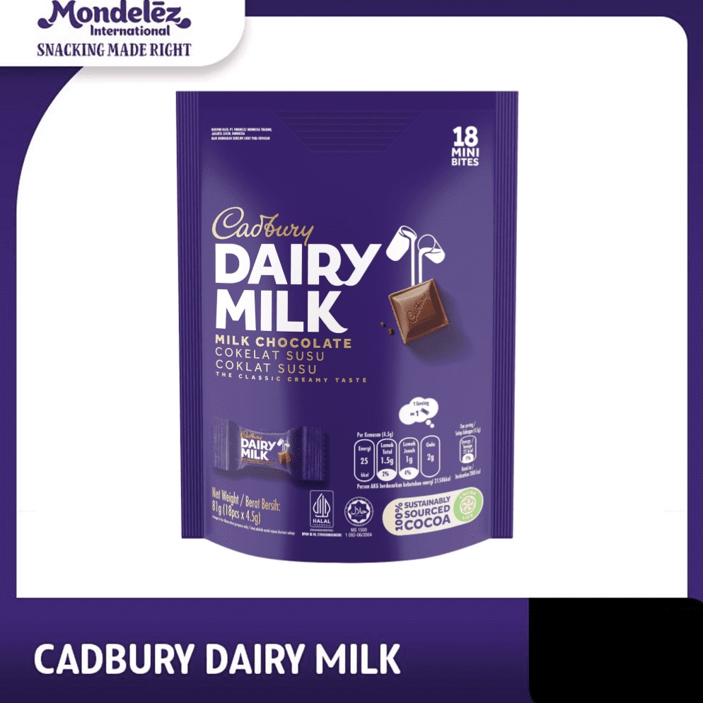 

[✣P12(] Cadbury Dairy Milk Cokelat Sharebag Isi 18 Flas Sale