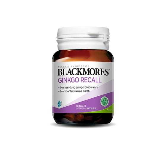 BLACKMORES GINKGO RECALL ACTION GINKO GINGO GINGKO FORTE KALBE VITAMIN BILOBA ANTI PIKUN BPOM - 30 T