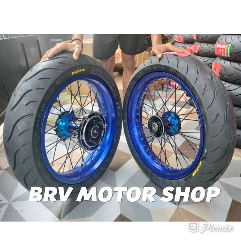 Paket Velg  WR 155 Super Moto Wr - Velg Yamaha Wr155 lengkap 300+350-17 300+250-17