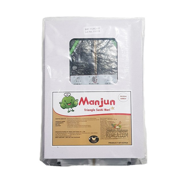 

NORI ONIGIRI SUSHI SEGITIGA *PER PAK ISI 100 PCS* MANJUN TRIANGLE ONIGIRI WRAPPER RUMPUT LAUT