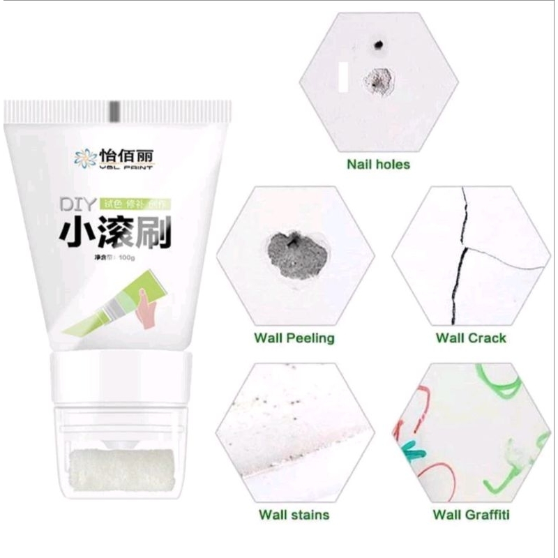 Cat Kuas Roll Kecil Perbaikan Cat Dinding Tembok Kotor Kusam Coretan Dinding / Cat Roller Mini
