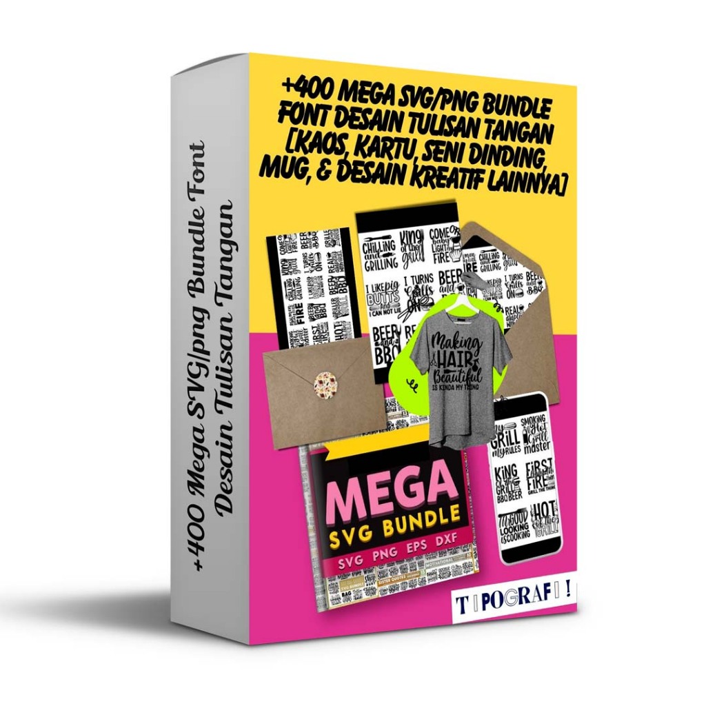 +400 Mega SVG/png Bundle Font Desain Tulisan [kaos, kreatif lainnya]