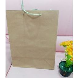 Paperbag Kraft Polos (uk. 23 x 30 x 13 cm) untuk hajatan dan souvenir, kresek donat / tas plastik, p