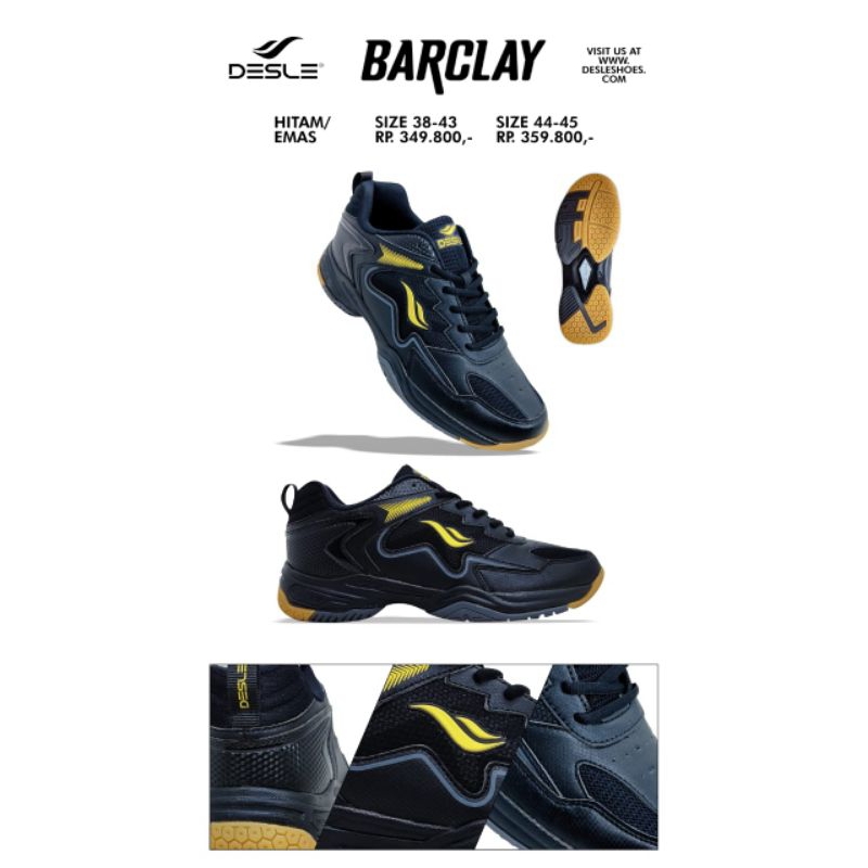 SEPATU BADMINTON#Sepatu Pria#Badminton#DESLE GRAND SLAM RED BLACK BIRU 38-44