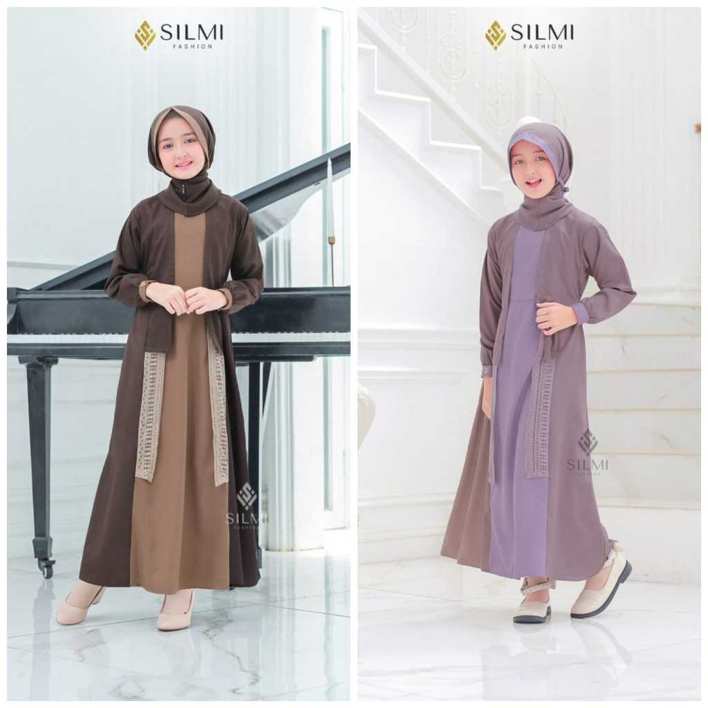 PAKAIAN MUSLIM ANAK PEREMPUAN SET HIJAB SANTIKA FAMILY ORIGINAL BY SAMARA SILMI FASHION DRESS BAYI B