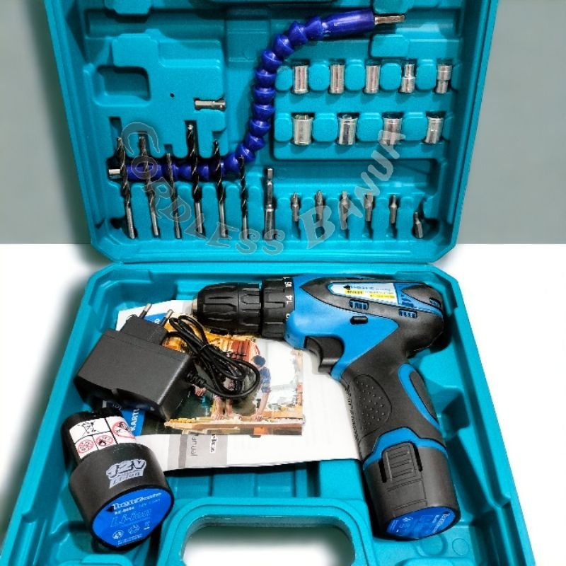 MESIN BOR CORDLESS "BENZ" BZ-8004 || BOR CES/TENAGA BATERAI 12VOLT 10MM