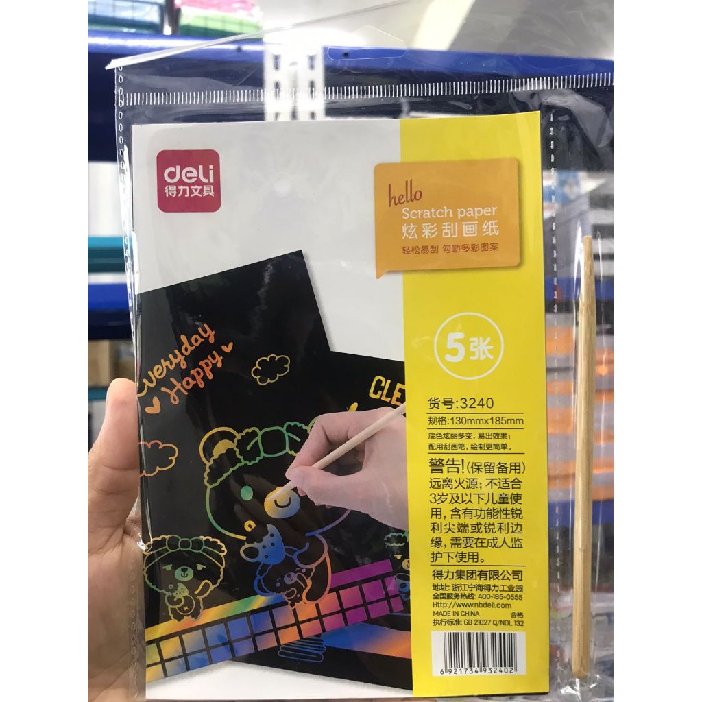 

Kertas gambar berwarna DELI dengan Pensil Bambu 3240 A5