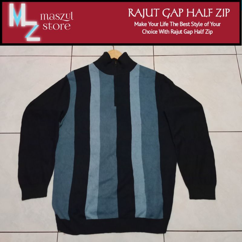 Sweater Rajut Gap Half Zip Original