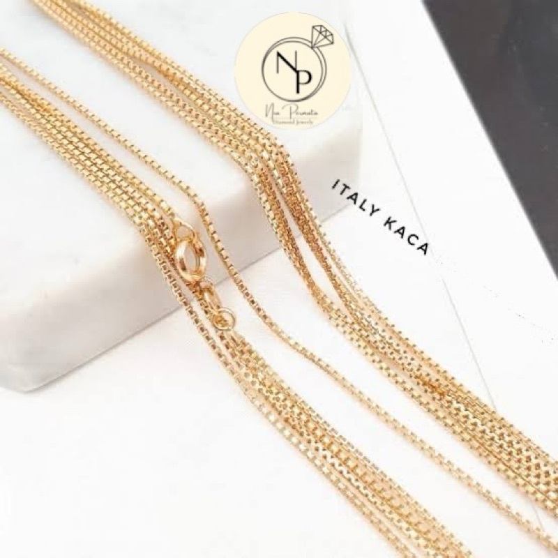 Rantai Kalung Italy Kaca -Gold necklace