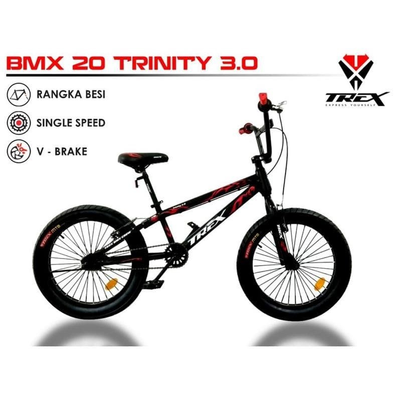 Sepeda Anak BMX 20 Trex Trinity Ban Jumbo 3.0