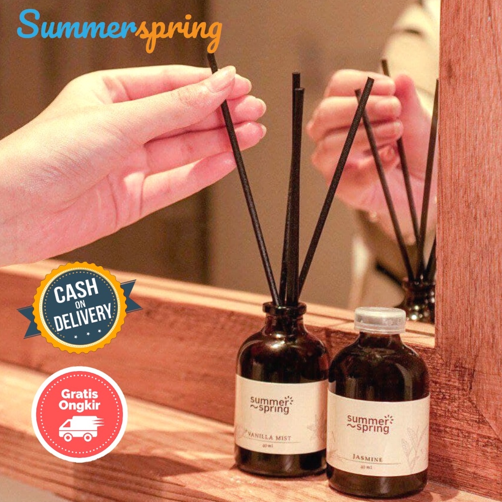 Terbaik Summerspring Reed Diffuser Pengharum Ruangan / Mobil / Kamar / Ruang Tamu / Dapur / Wc / Ac 