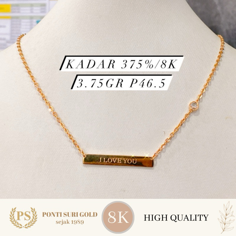Kalung Plat “I LOVE YOU”