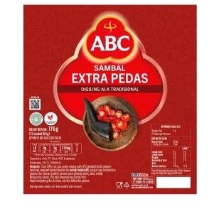 

saos abc extra pedas kemasan 1000 x 10sachet