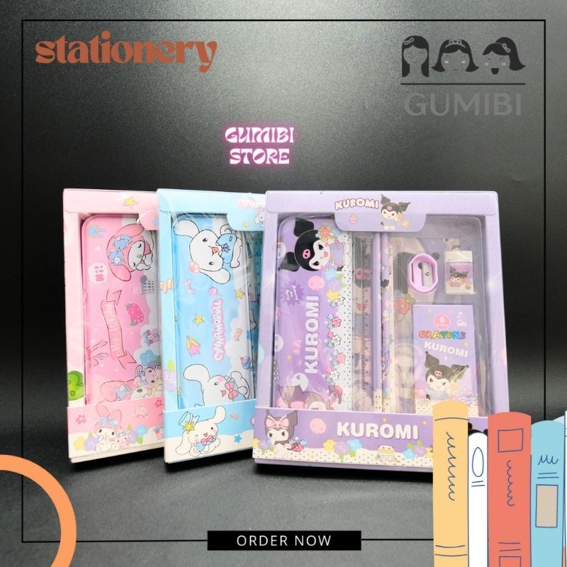 

PAKET ALAT TULIS SANRIO KOMPLIT SET SANRIO KOTAK PENSIL KALENG CRAYON HAMPERS SANRIO