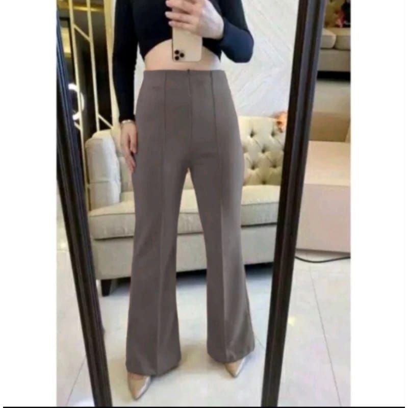 Celana Cutbray Cubit Resleting//Celana Cutbray Resleting Scuba Premium Kekinian