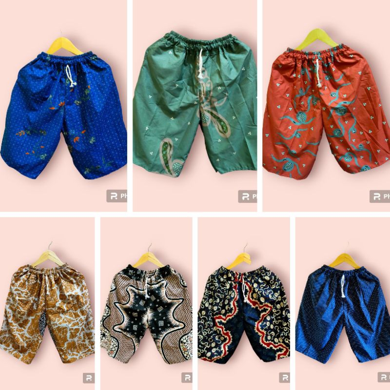 celana pendek batik/celana batik pria/celana batik wanita/celana batik dewasa/celana batik khas jogj