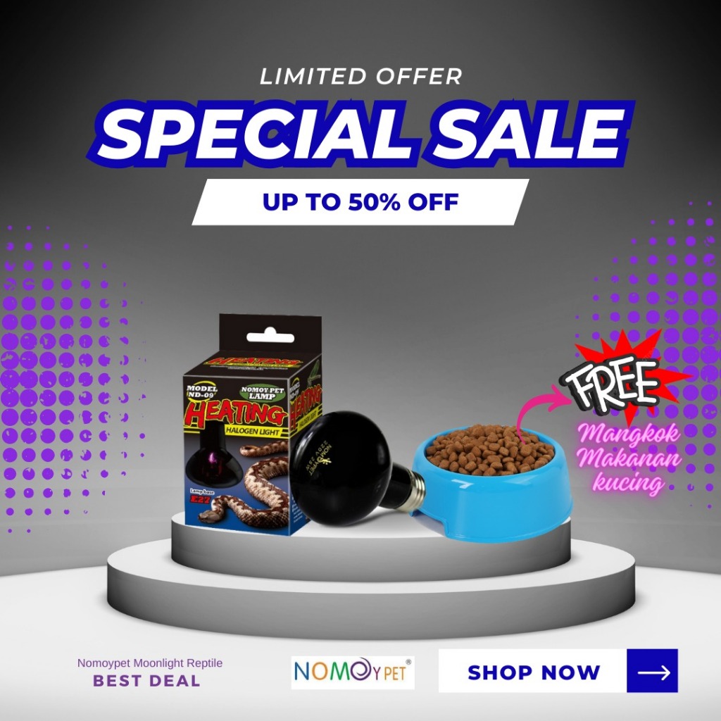 NOMOY ND 08 Night Glo Moonlight Reptile Night Lamp Lampu Tidur