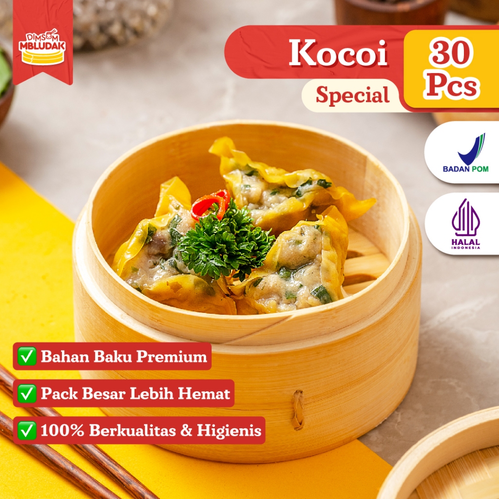 

Dimsum Mbludak Kocoi Frozen Dimsum Halal 30 Pcs