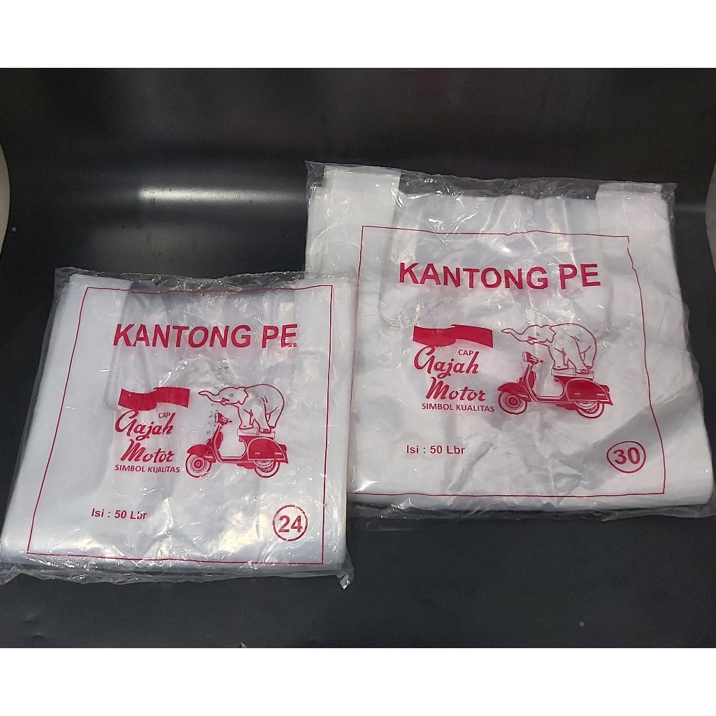 KANTONG PLASTIK PE, KANTONG PLASTIK BENING UK 30, 24