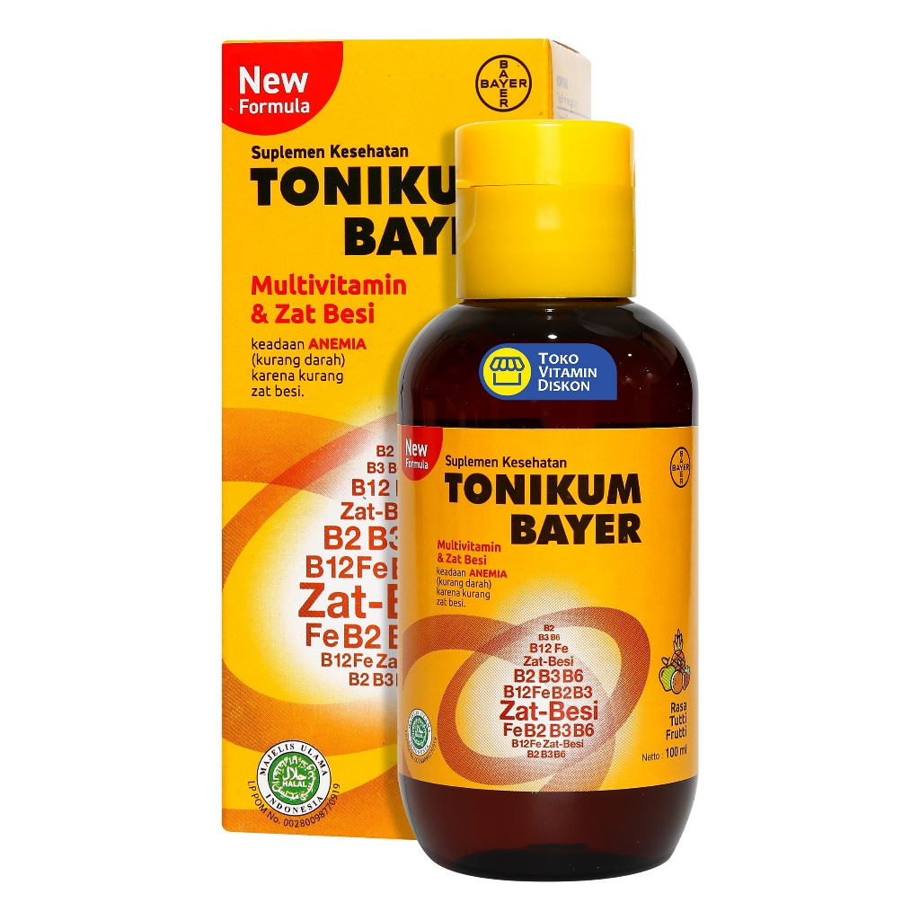 TONIKUM BAYER MULTIVITAMIN ZAT BESI PENAMBAH DARAH