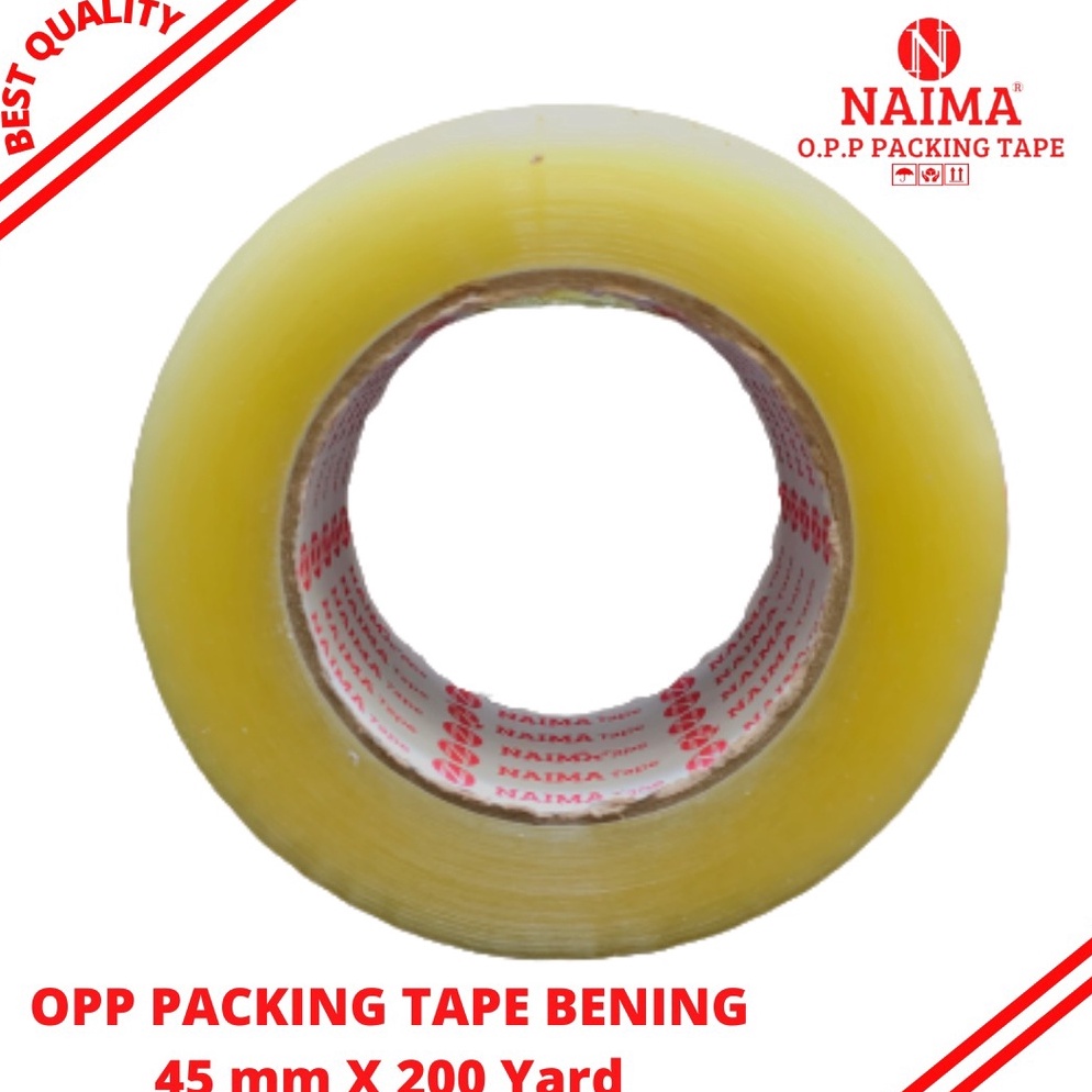 

[☠M10(] LAKBAN BENING - COKLAT PUTIH TRANSPARAN JUMBO 2 INCH 45mm x 200 YARD [26]