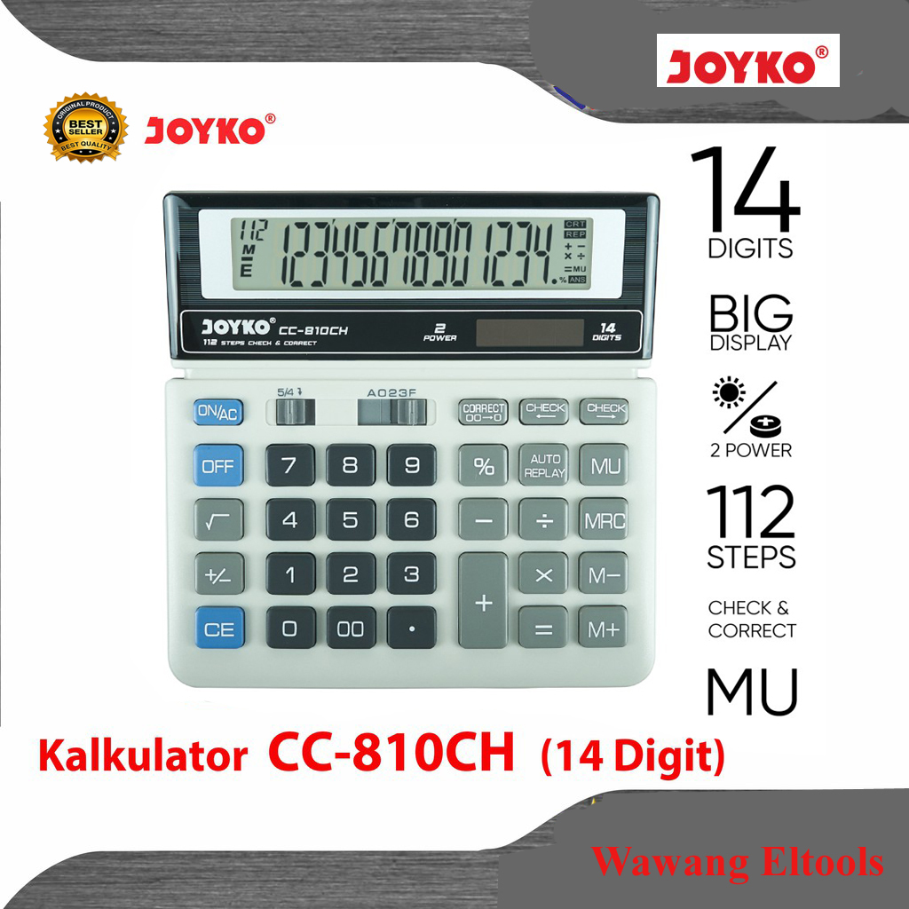 

Calculator / Kalkulator Joyko CC-810CH / 14 Digits / Check Correct ORIGINAL
