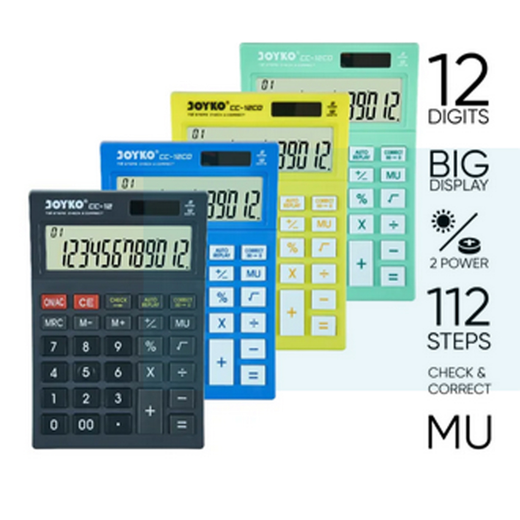 

Kalkulator JOYKO CC-12CO CHECK CORRECT Calculator CC 12 CO 12 Digit