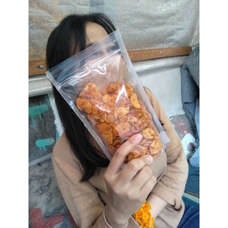 

Kerupuk Seblak, bantet Pedas Nampool, HOME MADE 250gr