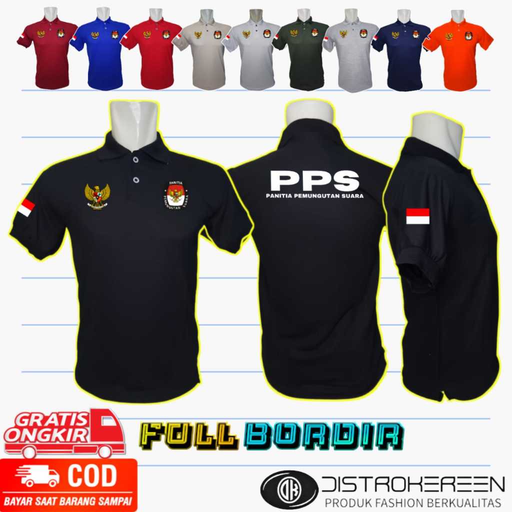 Kaos Bordir Panitia Pemungutan Suara Logo Garuda DK
