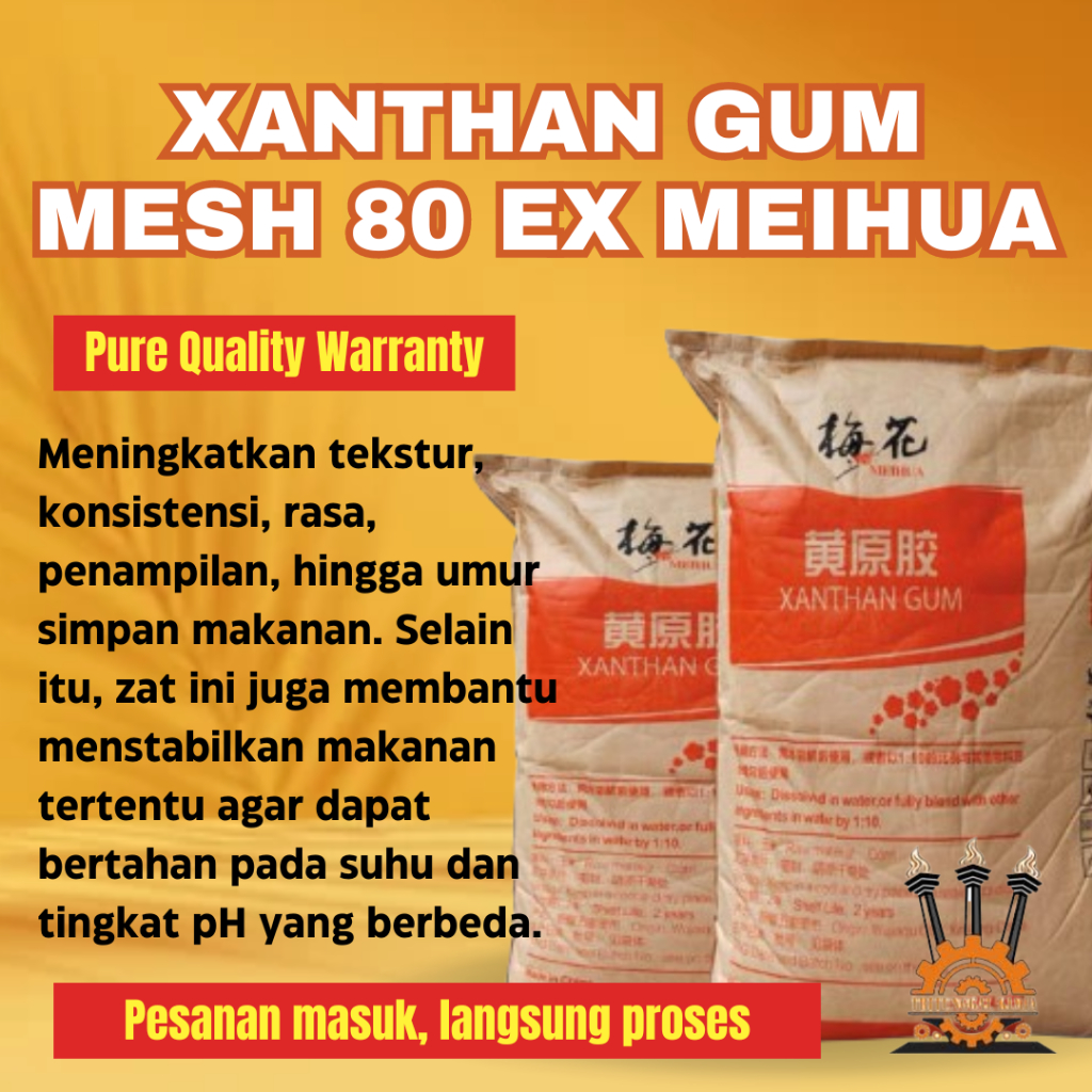 

Pure 1kg Xanthan Gum Food Grade Mesh 80 ex Meihua Premium Quality