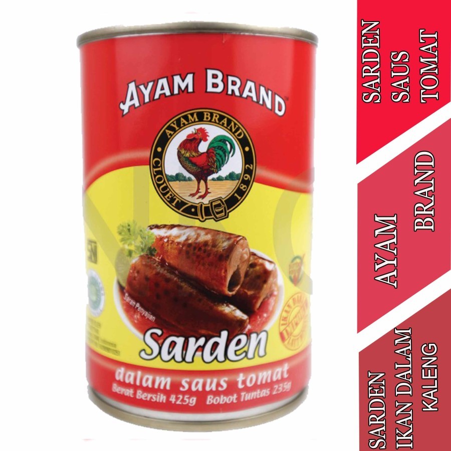 

Sarden Saus Tomat - Ayam Brand - Sarden Ikan Kaleng - 425gr