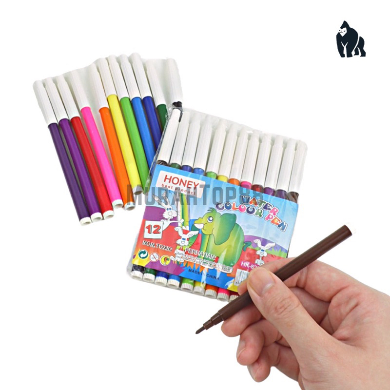 

SET SPIDOL 12 WARNA / COLORING MARKER PEN ALAT MENGGAMBAR MEWARNAI KERAJINAN ANAK / MAINAN EDUKASI