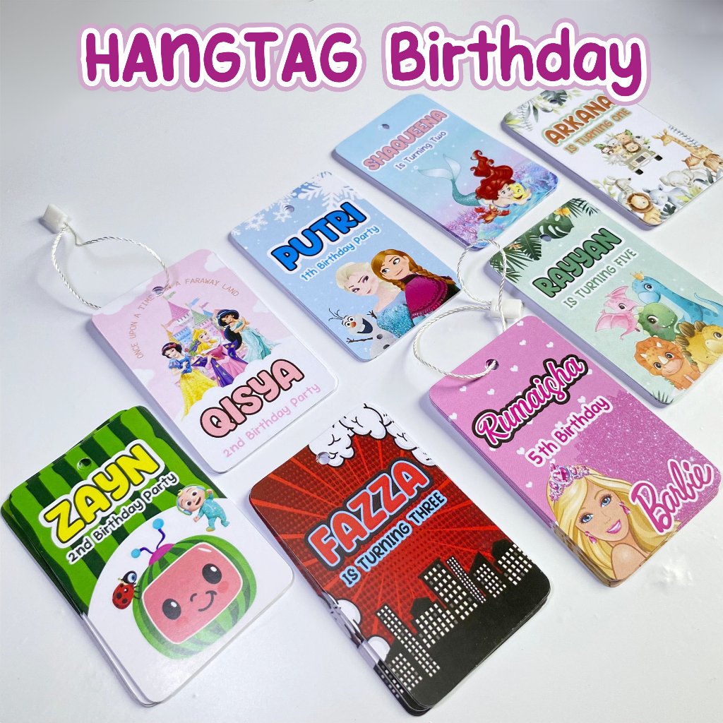 Hangtag Birthday Tag Hampers Ulang Tahun Tasyakuran