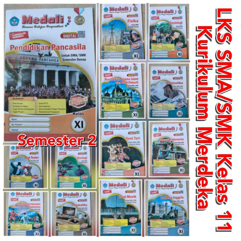 LKS SMA/SMK Kelas 11 Semester 2 Kurikulum Merdeka KUMER LKS Medali SMA XI