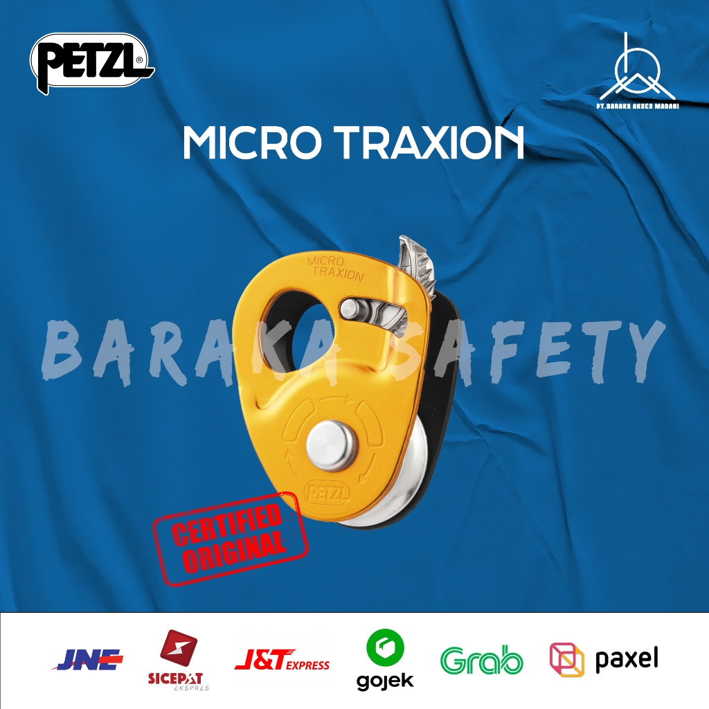 PETZL MICRO TRAXION Compact, Lightweight High-Efficiency Pulley for Professional Industrial Work and
