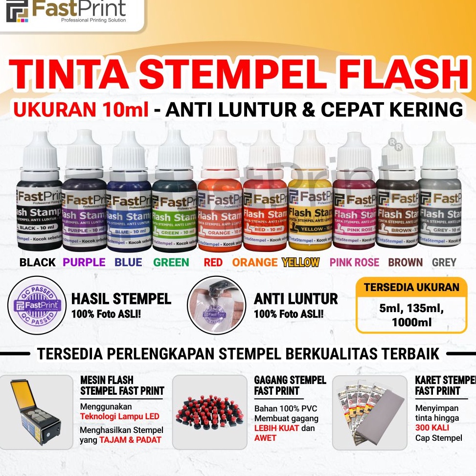 

Best Terl4ris Fast Print Tinta Stempel Flash Ink 10 ML New Product