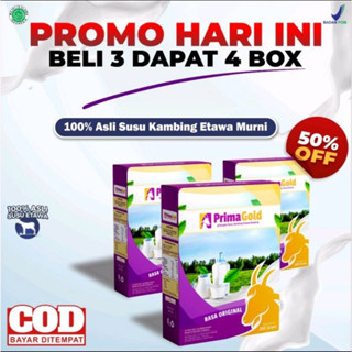 

[Paket 4 Box] Prima Gold Susu Kambing Etawa Bubuk atasi masalah pernafasan dan tulang sendi - 200 gr