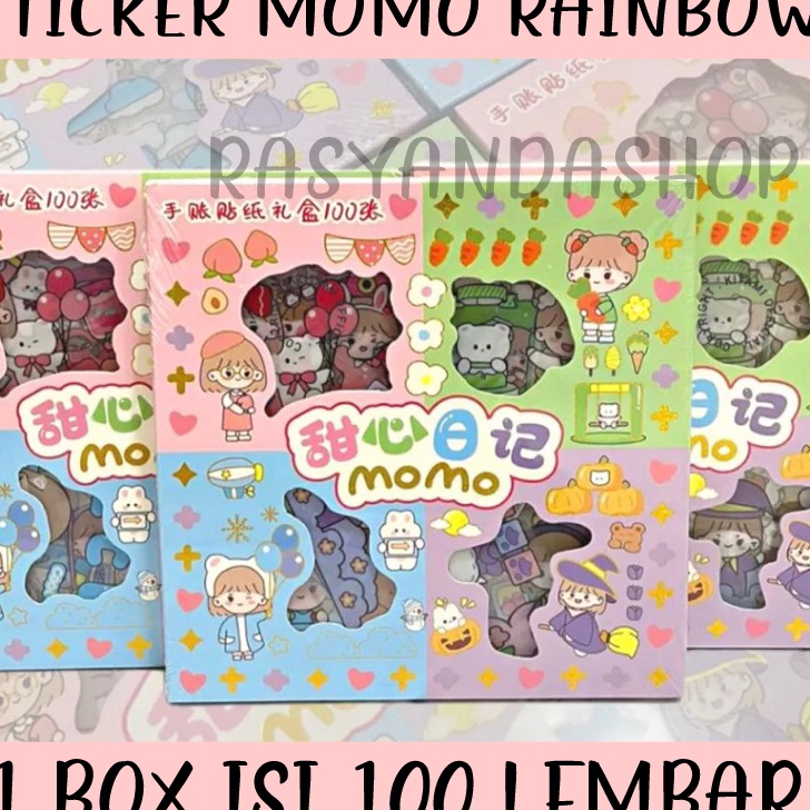 

Produk Sticker Momo Rainbow Pelangi Mix 4 warna Original Isi 100 Pcs 1 Box