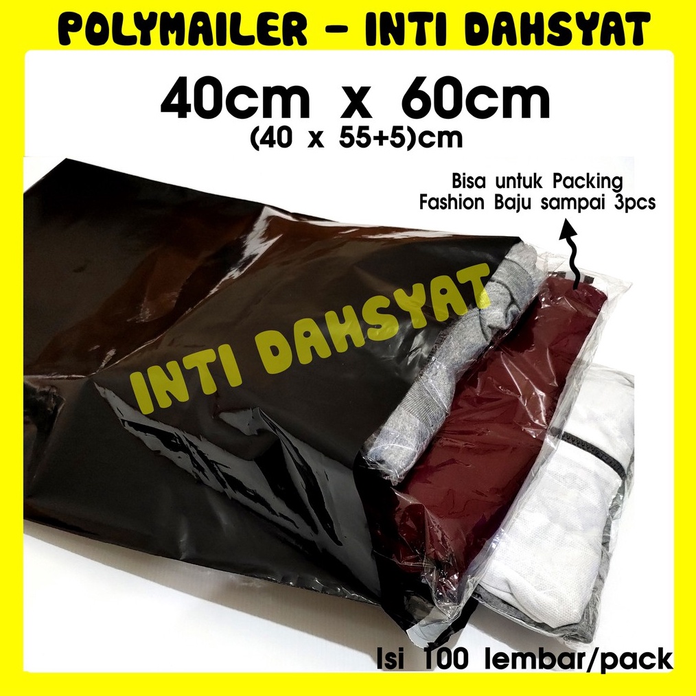 

Star POLYMAILER HITAM 40x60 Isi +/-100lembar Plastik Amplop Kemasan Toko Onlineshop Ukuran Jumbo BESAR TERMURAH 