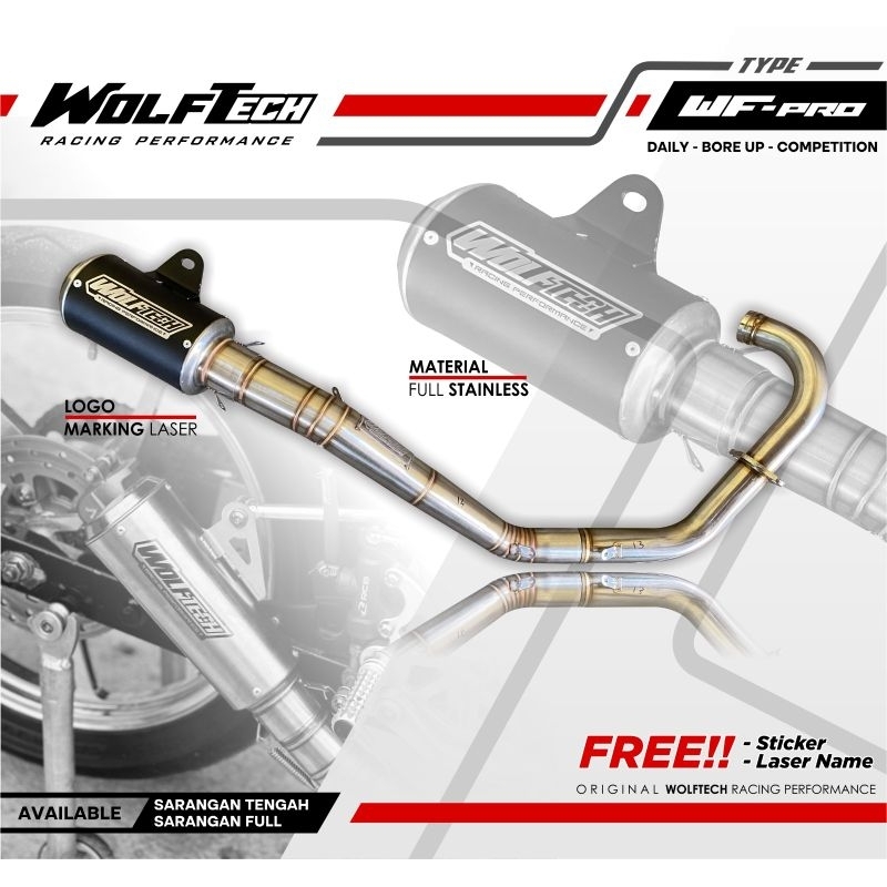 Knalpot MX King Fullsystem type Knalpot roadrace by Wolf Tech Racing