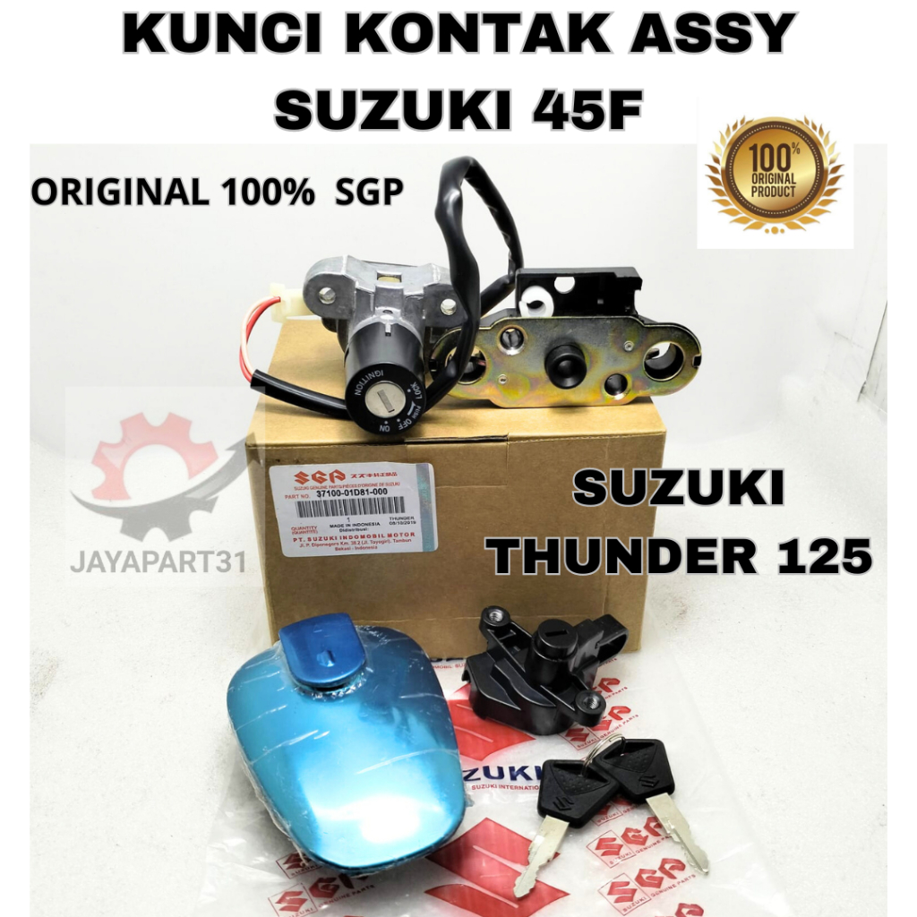 KUNCI KONTAK SET + TANGKI SUZUKI THUNDER 125 ASLI ORIGINAL 100% SGP PERSISI