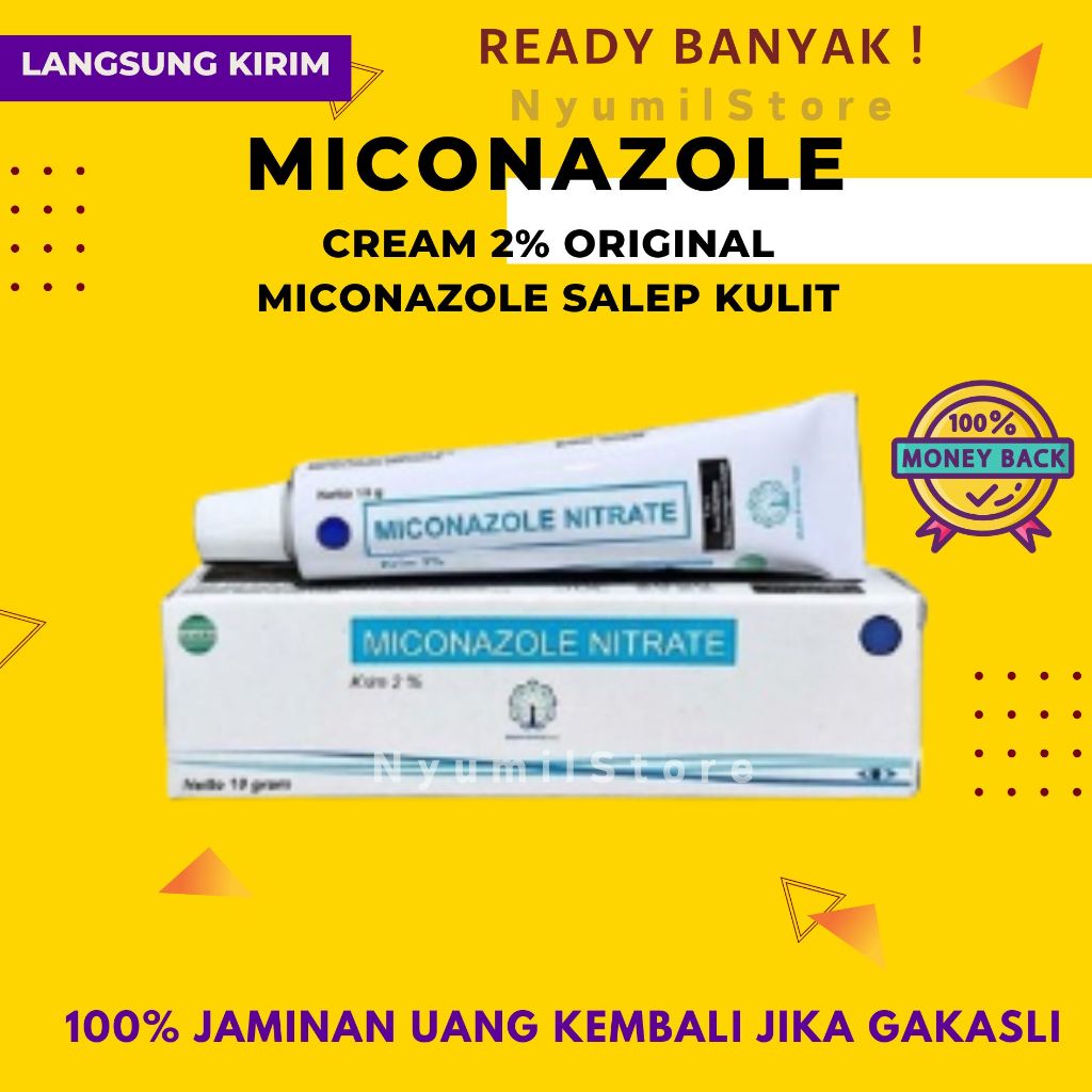 MICONAZOLE NITRATE 2% CREAM ORIGINAL  Salep Gatal Selangkangan Paling Ampuh  Salep Gagal Kulit Jamur