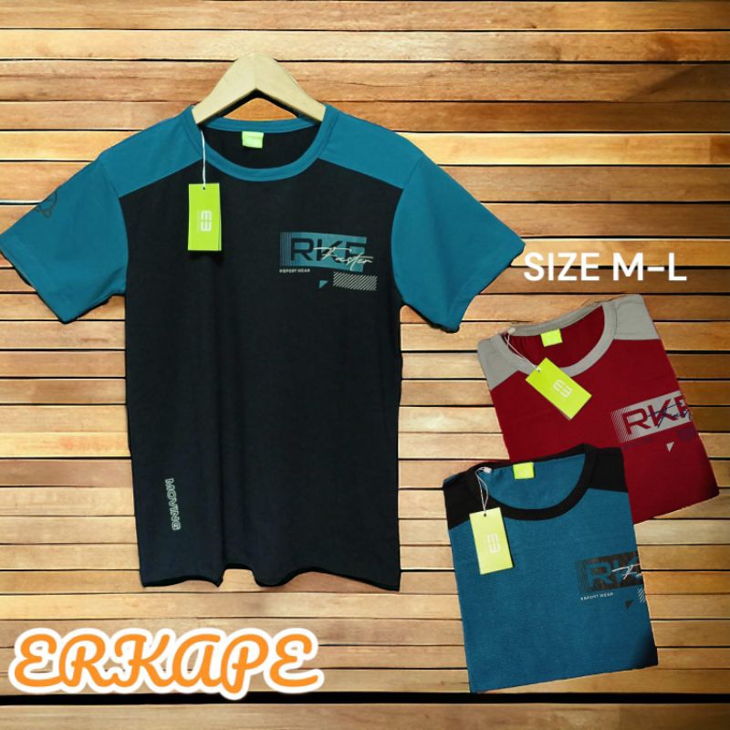 Kaos,baju pria lengan pendek Erkape katun spandek grade A