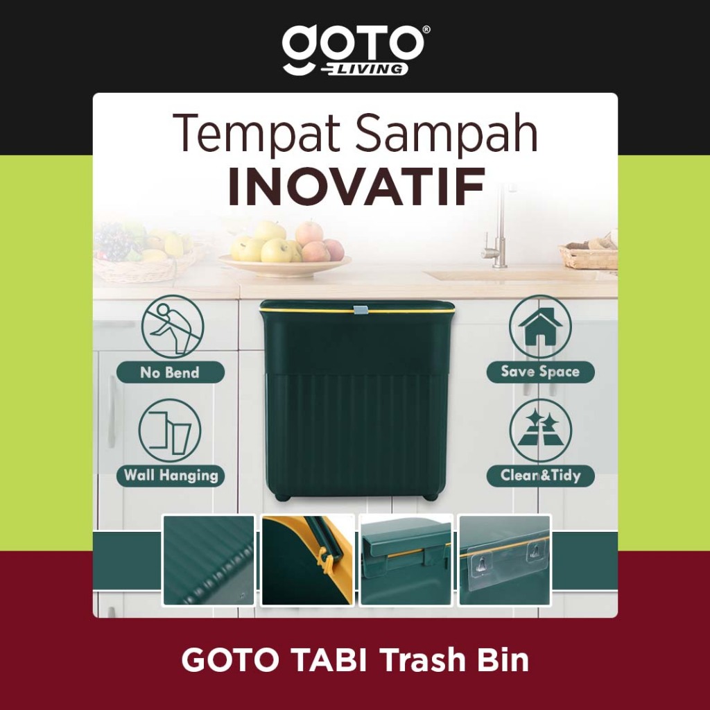 Goto Tabi Tempat Tong Kotak Sampah Gantung Dapur Kamar Mandi Aesthetic
